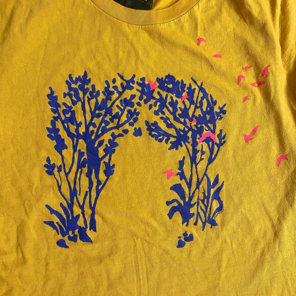 SIGUR RÓS TAKK Arch Band Tour Tee Yellow Gold Shirt Medium - Picture 3 of 6